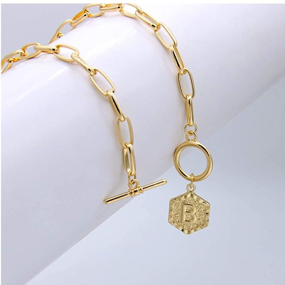 18K Gold Plated Initial Necklace Gold Necklaces